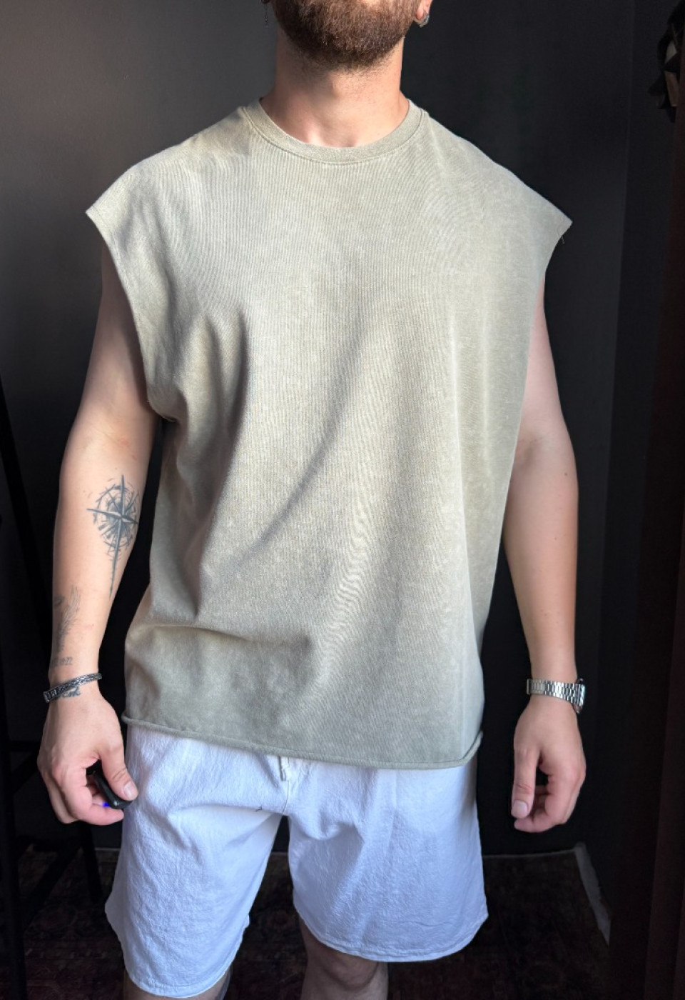 Taşlanmış Kumaş T-Shirt