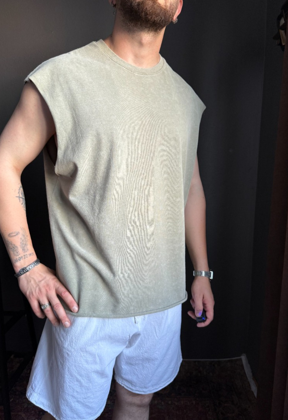 Taşlanmış Kumaş T-Shirt