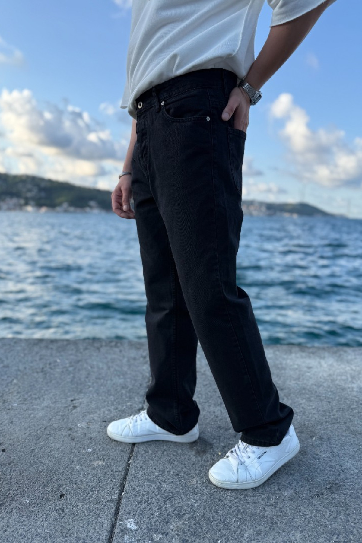 Baggy Siyah Kot Pantolon Baggy Siyah Kot Pantolon