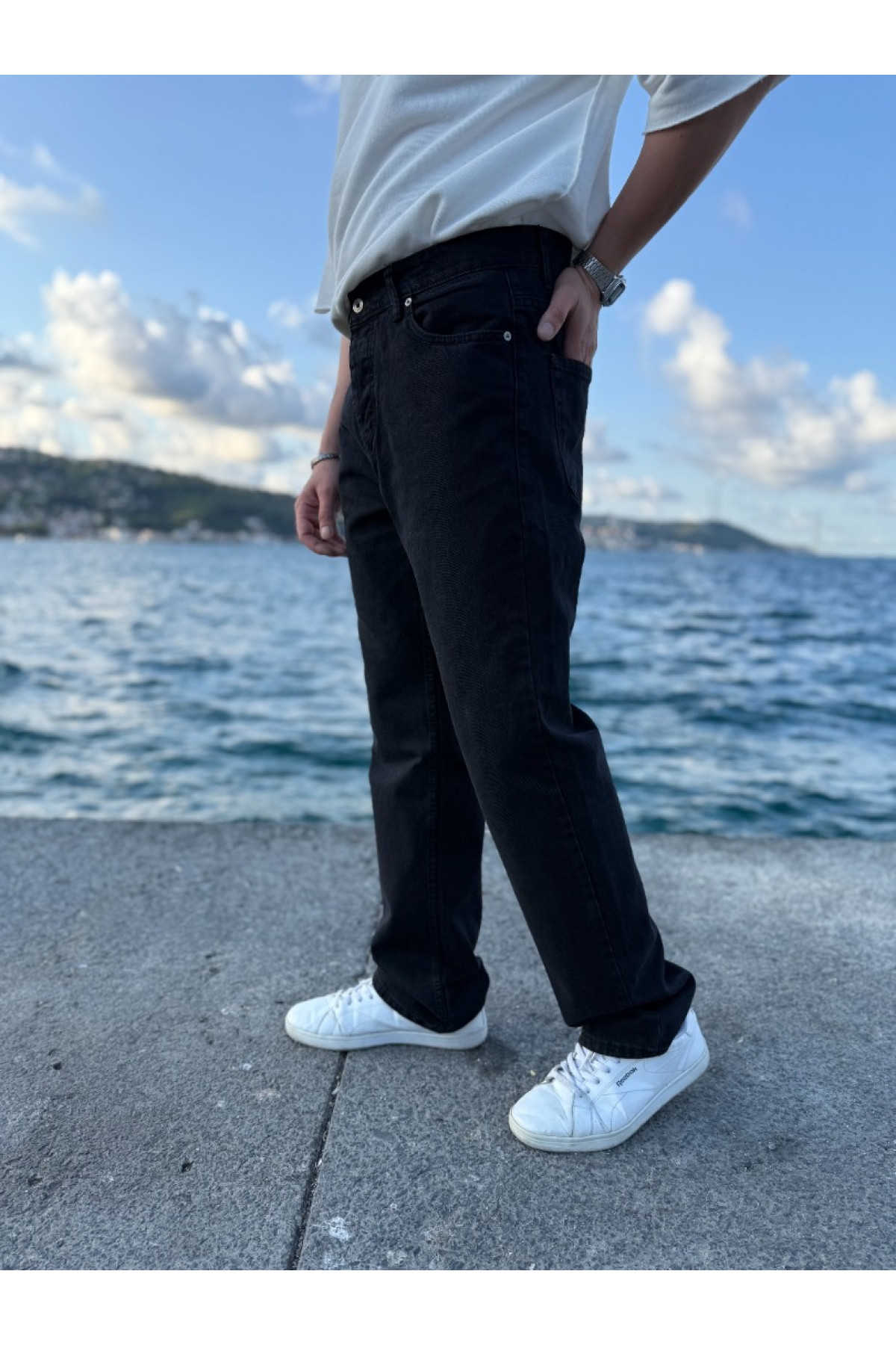 Baggy Siyah Kot Pantolon