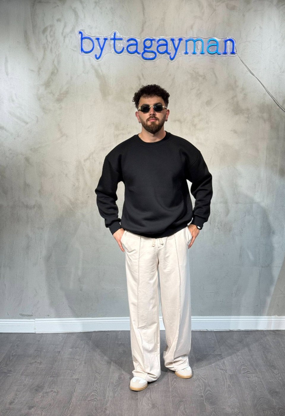 Siyah 3’iplik Sweatshirt