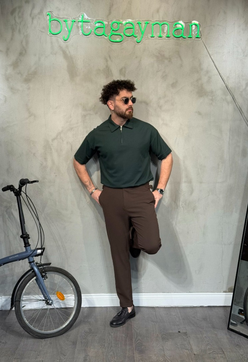 Polo Yaka Yeşil T-Shirt