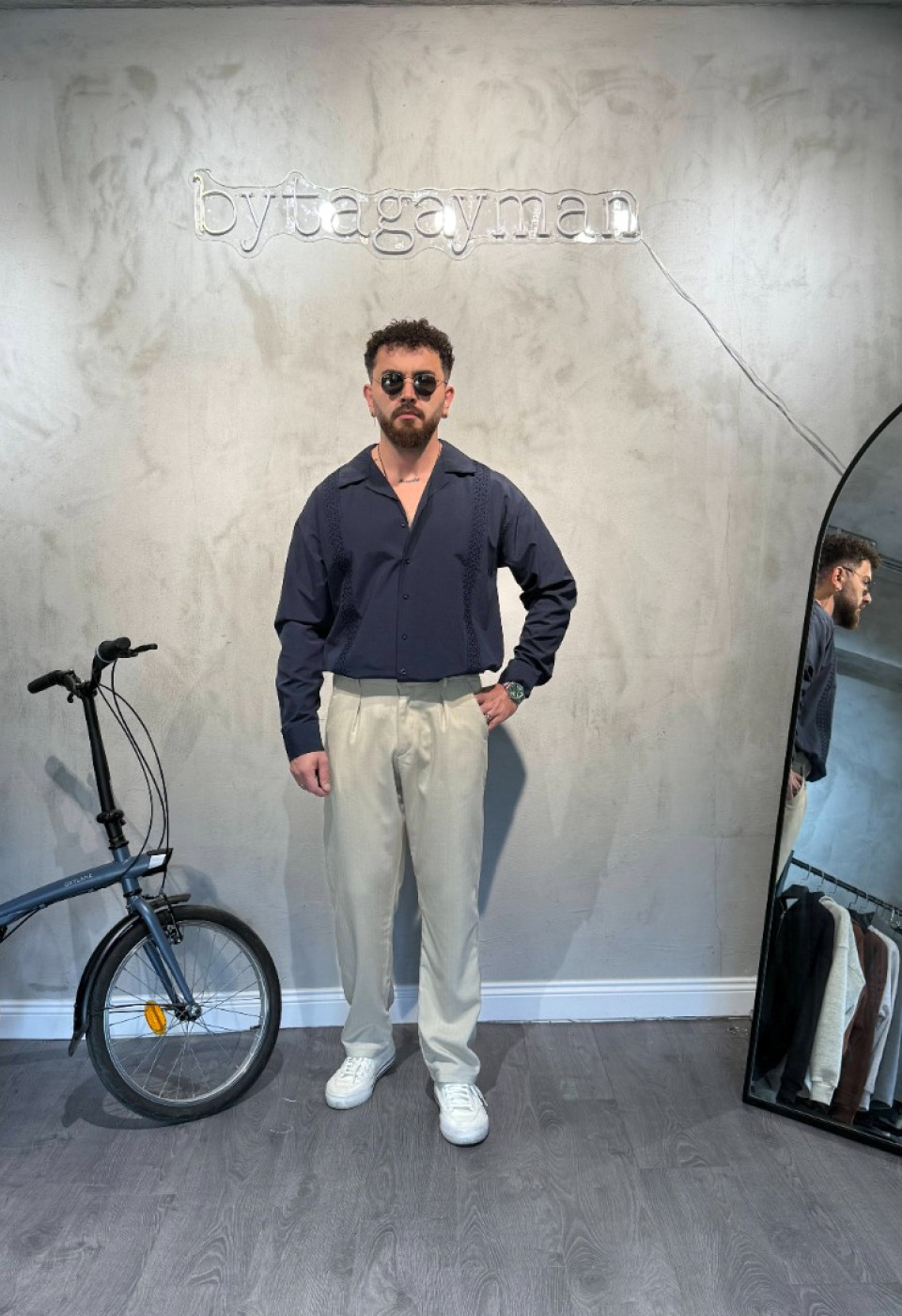 Oversize Nakışlı Laci Gömlek