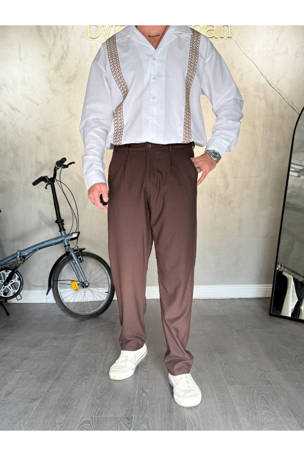 Gabardin Kumaş Kahve Pantolon Gabardin Kumaş Kahve Pantolon