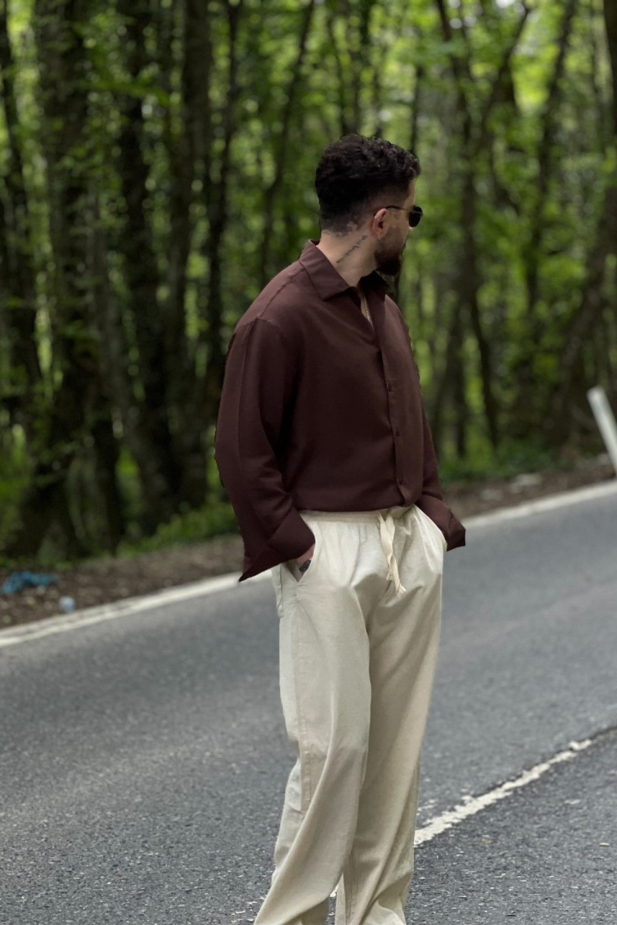 Acı Kahve Oversize Gömlek Acı Kahve Oversize Gömlek