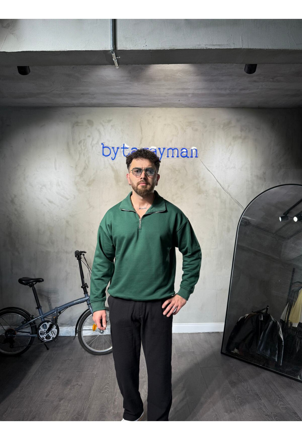 Oversize Haki Sweatshirt