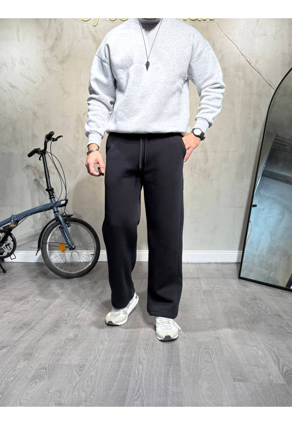 3’iplik Şardonlu Siyah Eşofman