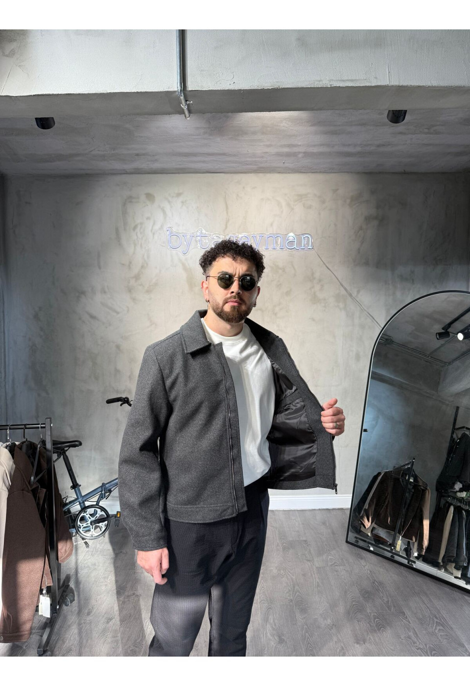 Antrasit Kaşe Ceket