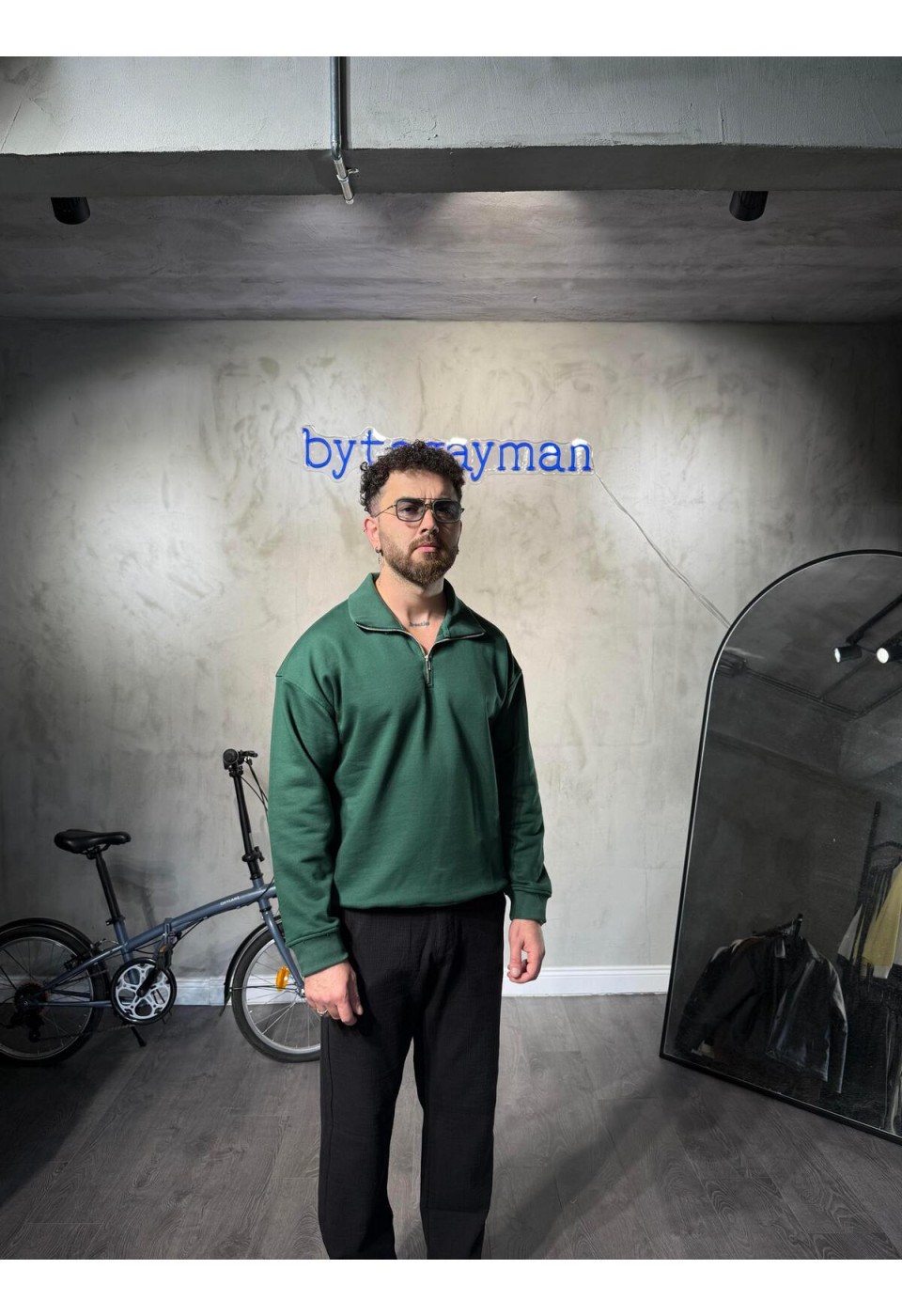 Oversize Haki Sweatshirt