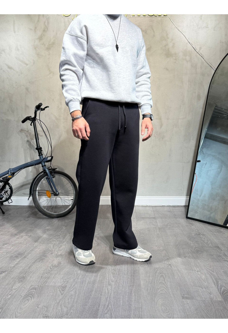 3’iplik Şardonlu Siyah Eşofman