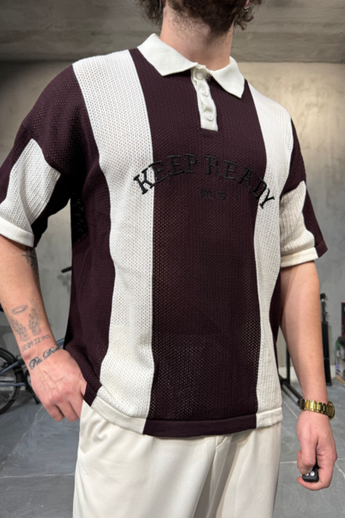 Polo Yaka Bordo T-Shirt