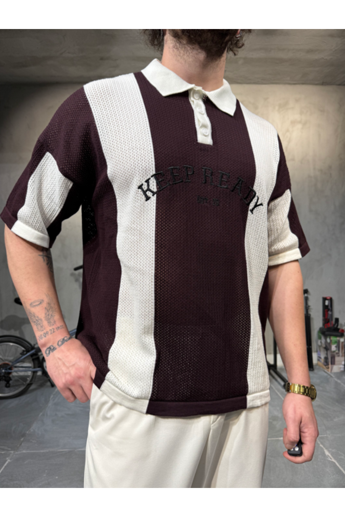 Polo Yaka Bordo T-Shirt