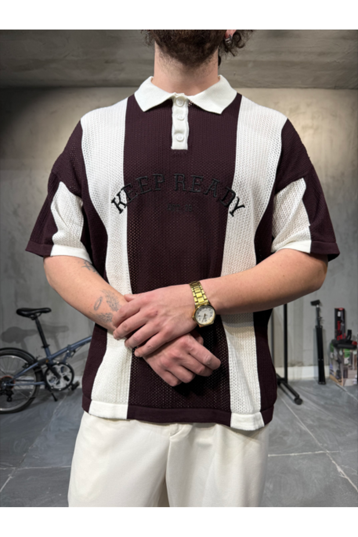 Polo Yaka Bordo T-Shirt