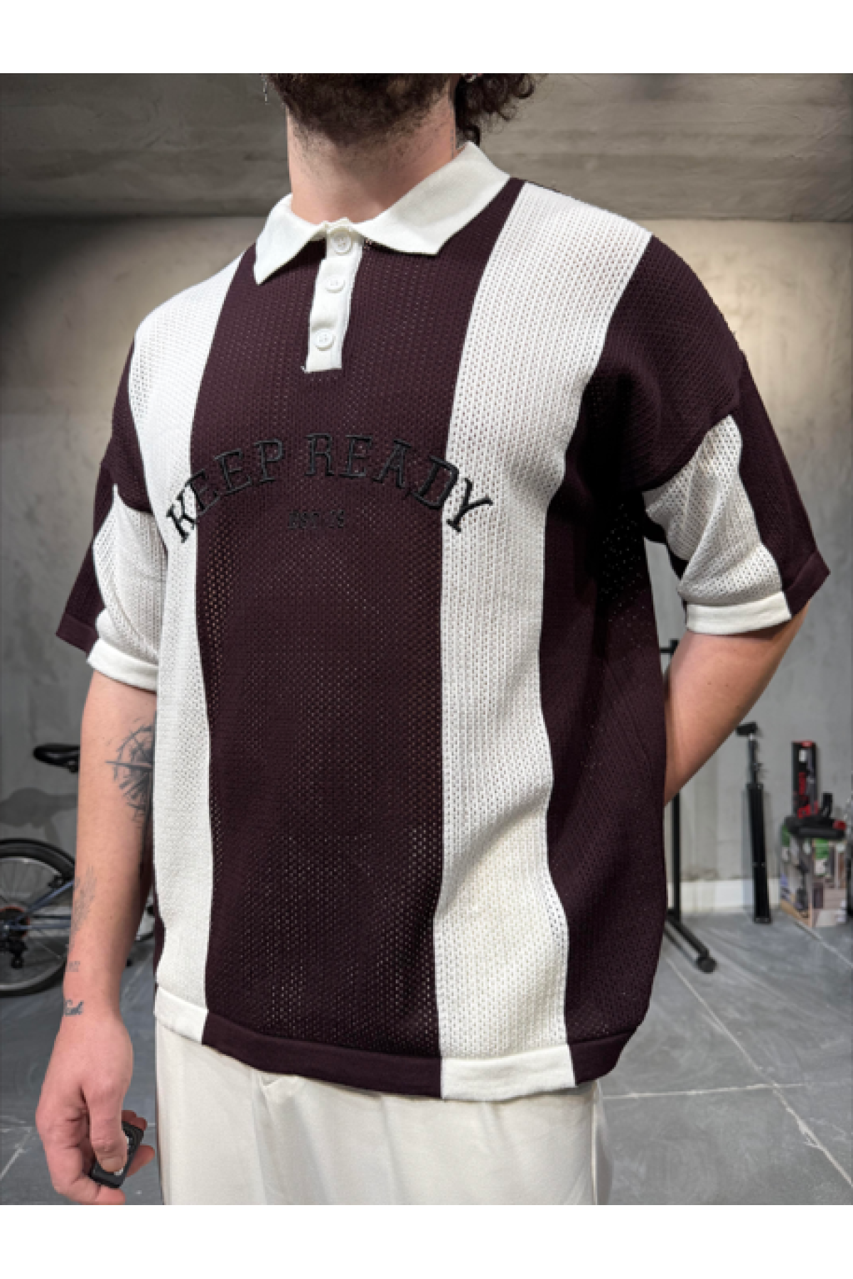 Polo Yaka Bordo T-Shirt