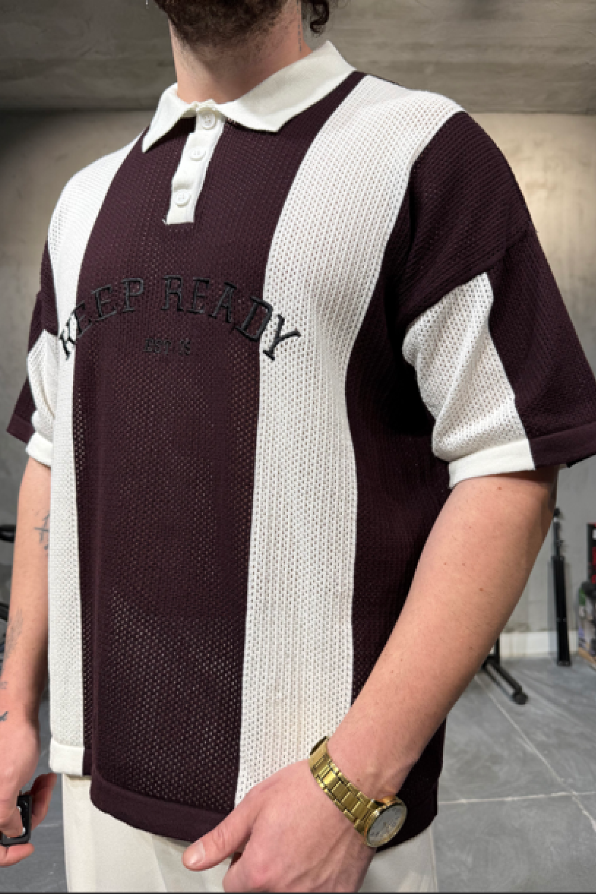 Polo Yaka Bordo T-Shirt