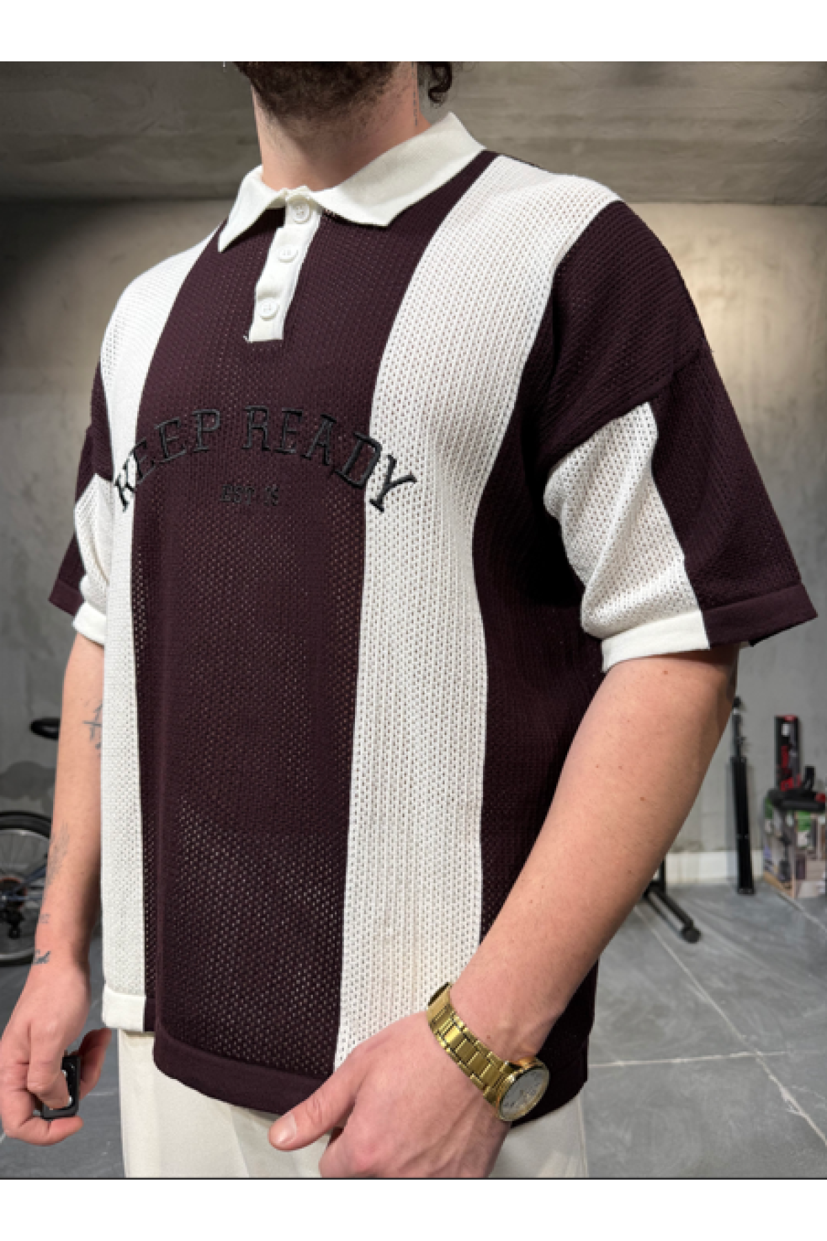 Polo Yaka Bordo T-Shirt