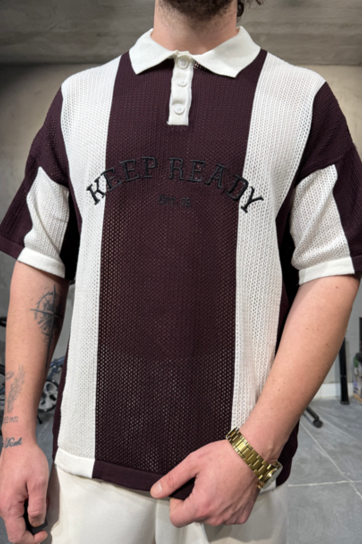 Polo Yaka Bordo T-Shirt