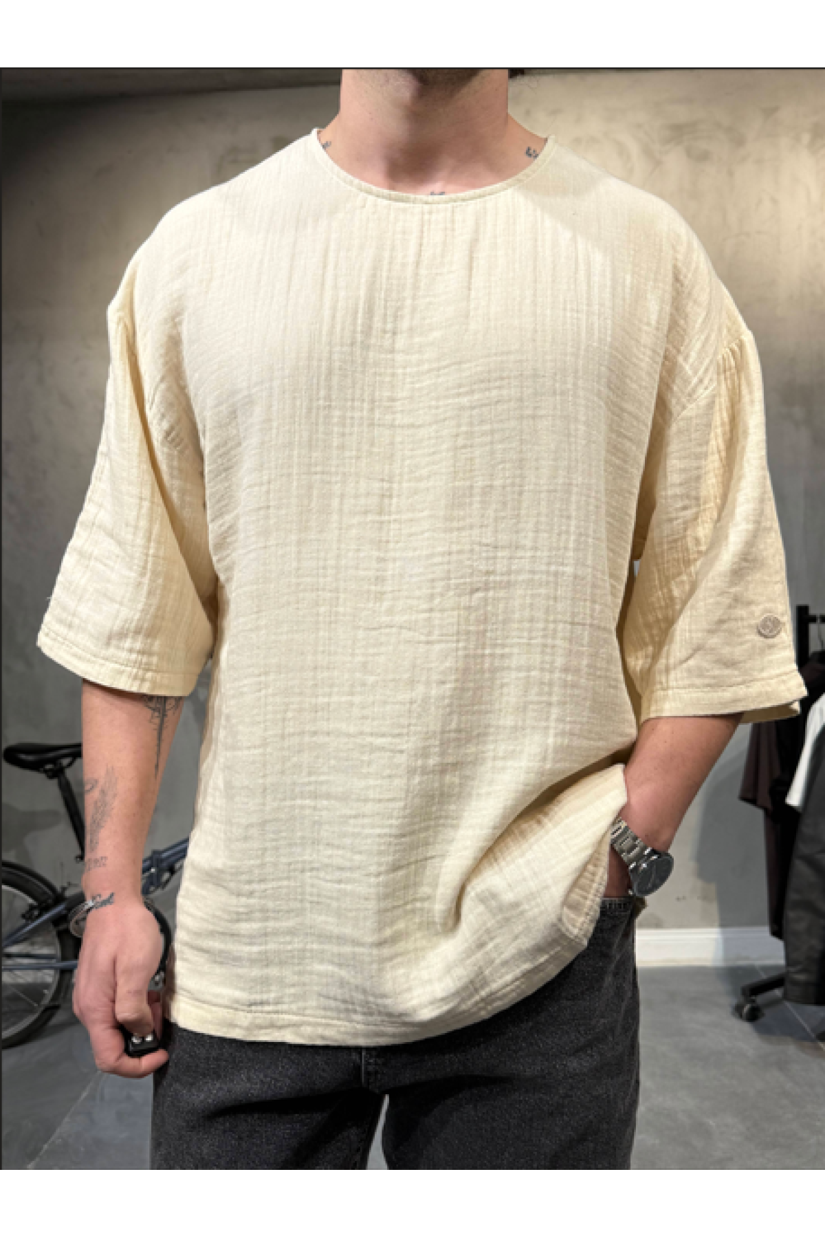 Fakir Kol Krem T-shirt