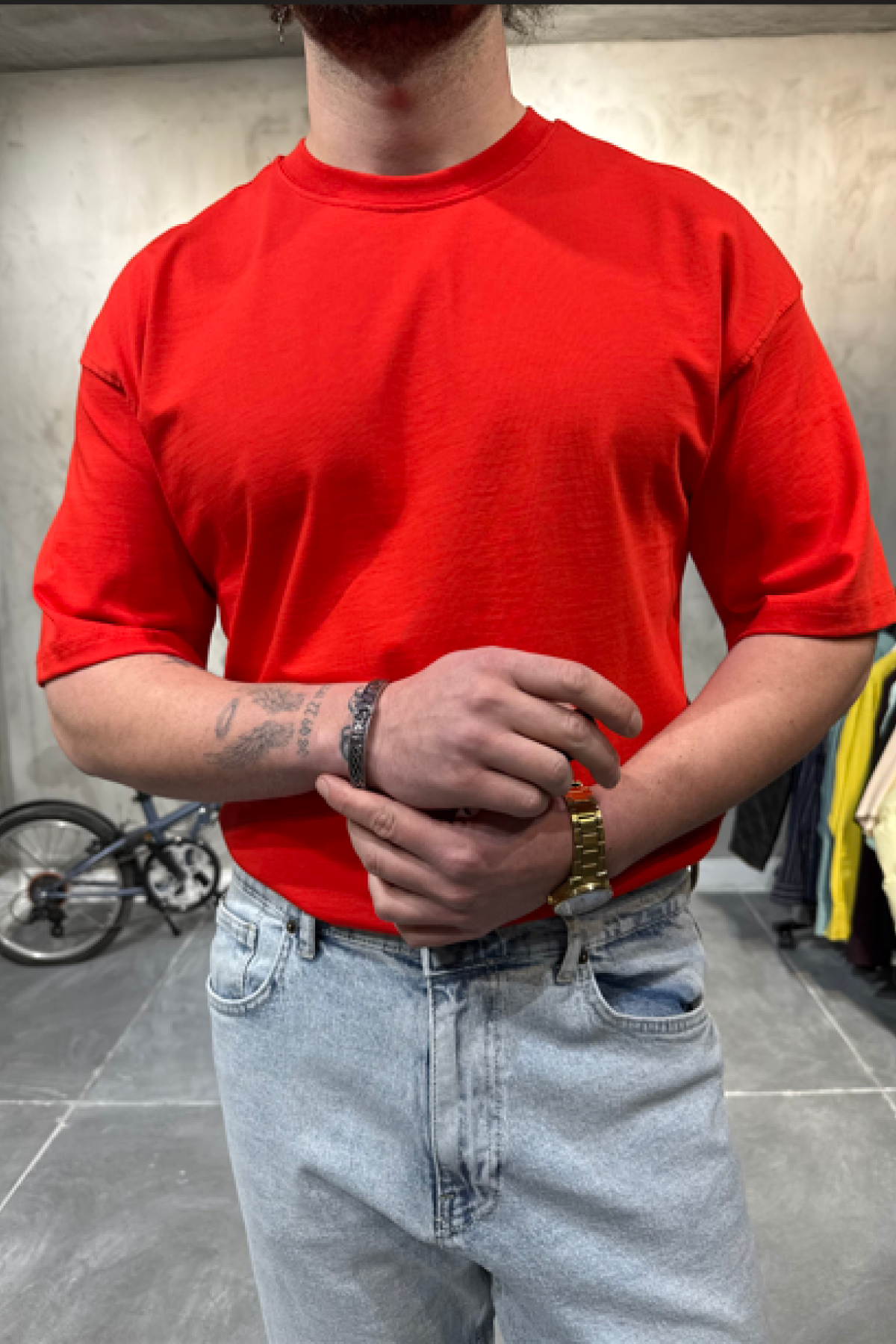 Oversize Kırmızı T-Shirt