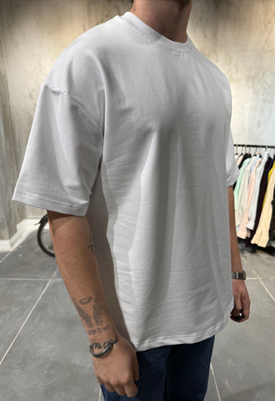 Basic Oversize Beyaz T-Shirt Basic Oversize Beyaz T-Shirt