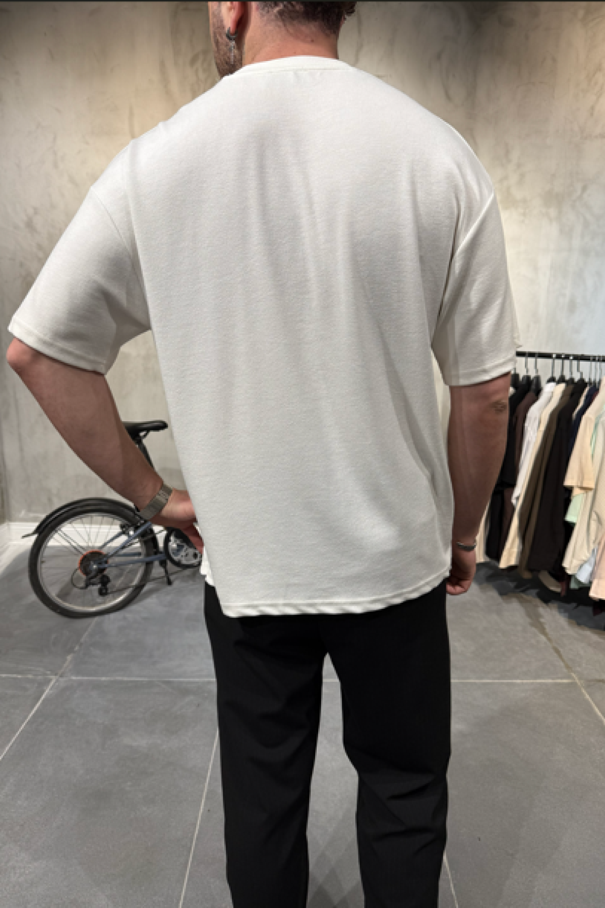 Selanik Örgü Beyaz T-Shirt Selanik Örgü Beyaz T-Shirt