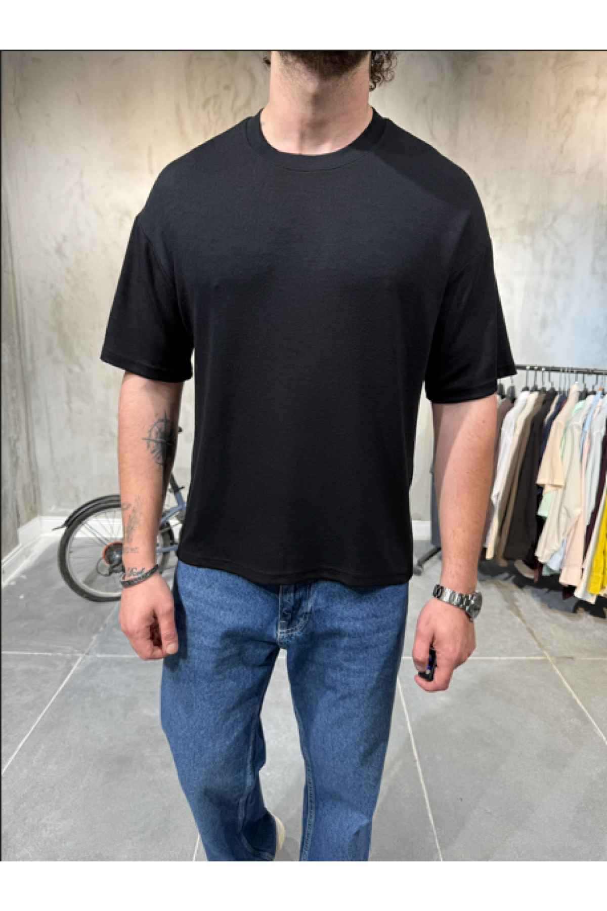 Selanik Örgü Siyah T-Shirt Selanik Örgü Siyah T-Shirt
