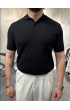 Basic Polo Yaka Siyah T-Shirt