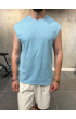 30/2 Sıfır Kol Bebe Mavisi T-Shirt 30/2 Sıfır Kol Bebe Mavisi T-Shirt