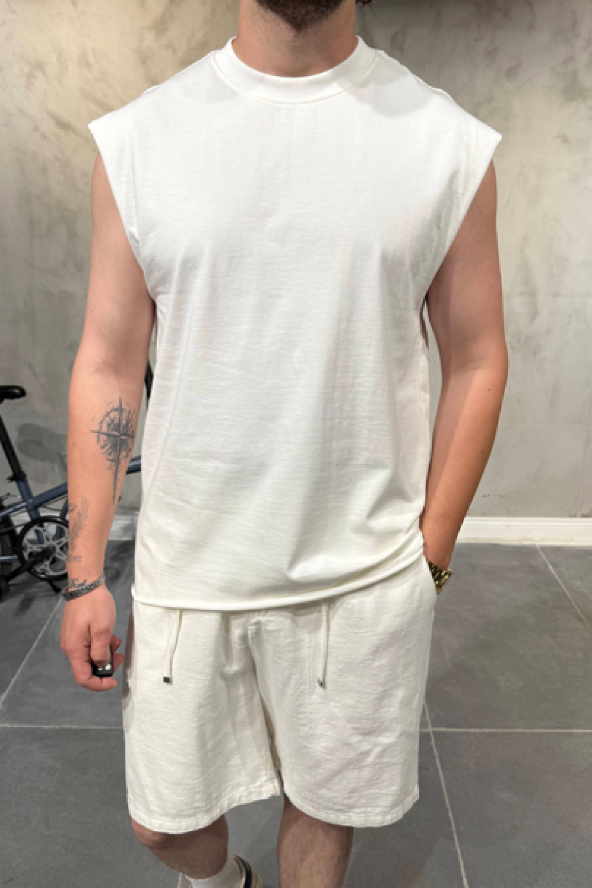 30/2 Sıfır Kol Beyaz T-Shirt 30/2 Sıfır Kol Beyaz T-Shirt